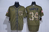Nationals 34 Bryce Harper Olive 2020 Nike Cool Base Jersey,baseball caps,new era cap wholesale,wholesale hats